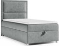 Best For Home Boxspringbett Trinity k-11 mit 7-Zonen Bonell-Federkernmatratze , Boxspringbett 80 × 200, Polsterbett 80 × 200, Grau/Weiß