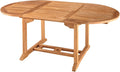 Riess-ambiente.de Ausziehbarer Gartentisch Empire Teak 120-180 cm Natur Teakholz oval