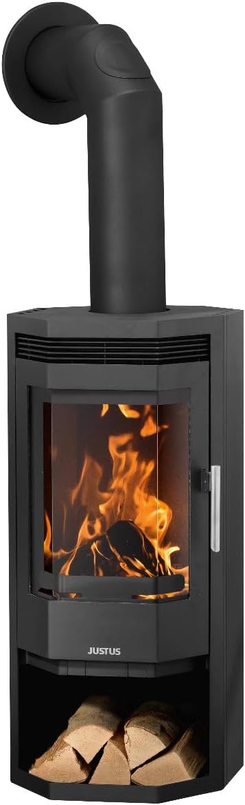 Justus 6531 11 Usedom 5 Kaminofen Stahl Schwarz/A+, *Nennleistung (Braunkohle): 5, 0 kW, 5, 5 kW
