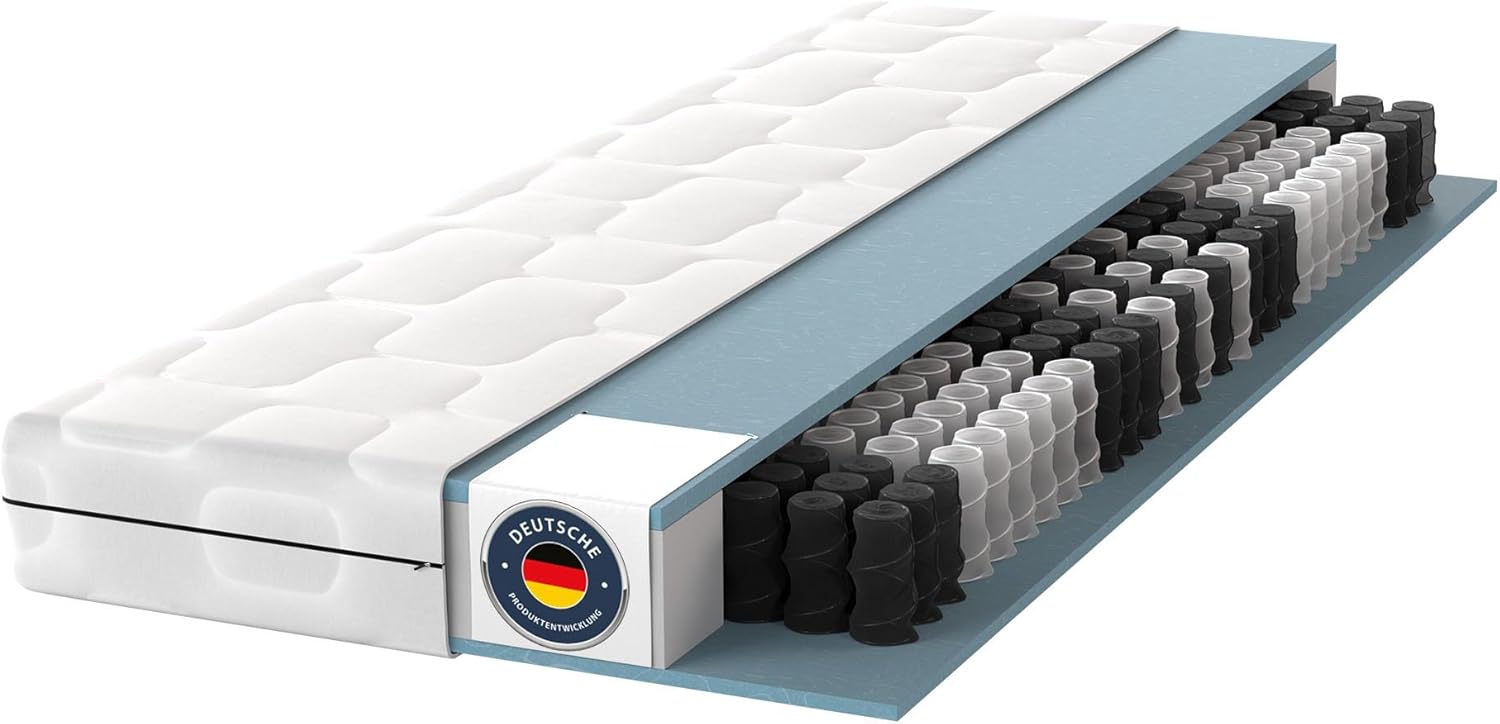BMM Taschenfederkernmatratze Ortho Medic 140 × 200 cm H3 21 cm 7-Zonen