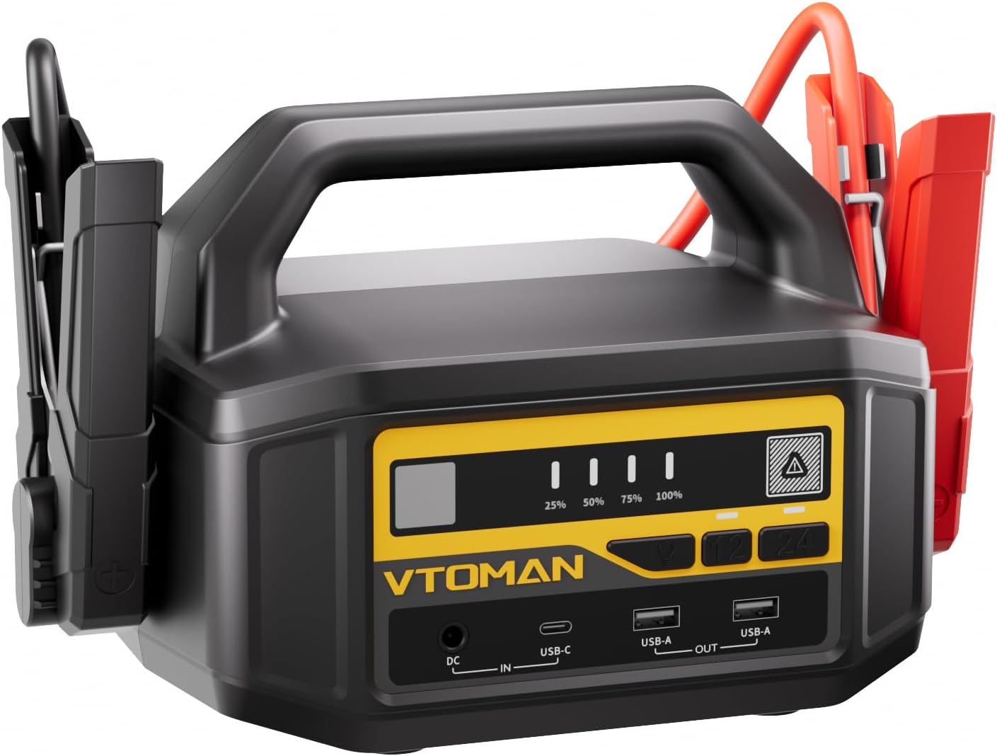VTOMAN V-Truck Auto Starthilfe Powerbank-6000A 12 V/24 V Tragbare Batterie Booster für Lkw, Transporter und Traktoren, Alle Benzin und Diesel