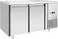 METRO Professional Kühltisch GCC2100, 136 × 70 × 85 cm, 215 l, 250 W, Silber, Edelstahl, Luftkühlung, Mit Schloß