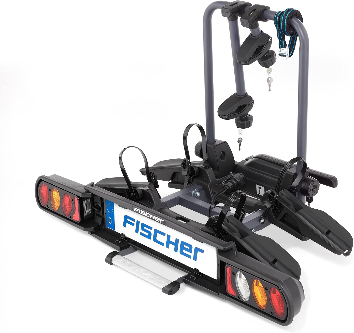 Fischer Kupplungsfahrradträger ProlineEvo Kupplungsträger, klappbar, Schwarz/Grau, Stahl