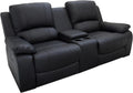 Invicta INTERIOR Exklusiver 2er Kino Sessel Hollywood 190 cm schwarz Fernsehsessel mit Getränkehalter Zweisitzer Fernsehsessel mit Liegefunktion