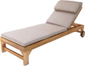 AXI Rama Gartenliege aus Teak Holz mit Kissen, Sonnenliege aus Teakholz mit Verstellbarer Rücklehne, 4 Positionen