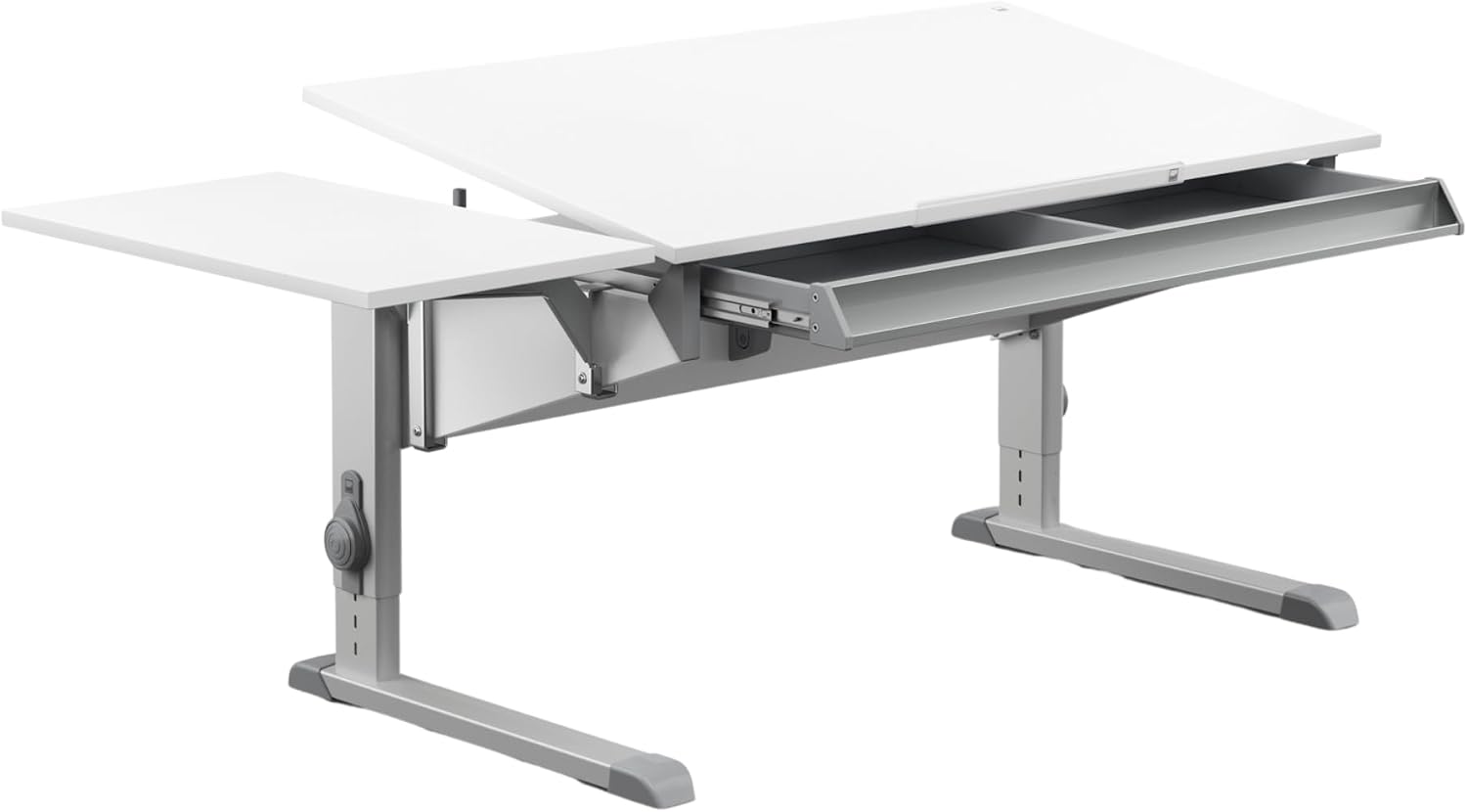 Moll Sprinter Kinderschreibtisch höhenverstellbar, Mitwachsend, Ergonomisch & neigbar für aufrechtes Sitzen, Geeignet für Schulkinder, Made in Germany