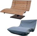 SCALANT Terrassen Sitzmöbel Waldsofa Swing Schutzhülle , für 2-3 Personen, drehbar 360°, Holzliege für den Garten, Holz/Schwarz, Edelstahl