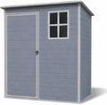 osoltus Gartenhaus Lönneberga 1, 5m2 Kunststoff Gerätehaus, 186 cm, wetterbeständig, Metall, Grau