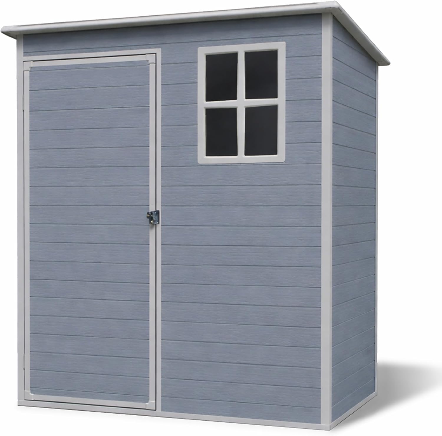 osoltus Gartenhaus Lönneberga 1, 5m2 Kunststoff Gerätehaus, 186 cm, wetterbeständig, Metall, Grau