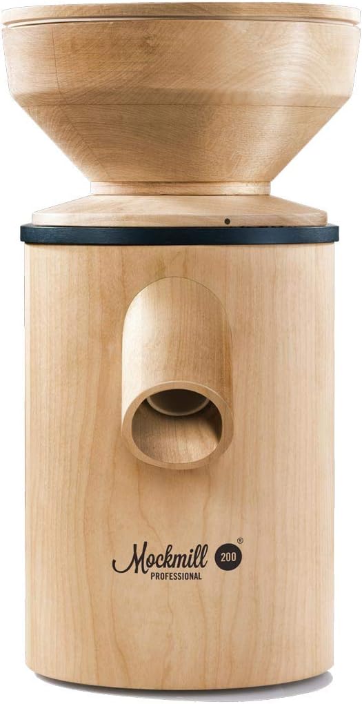 Mockmill Getreidemühle Mockmill Professional 200 Elektrische Getreidemühl, 90 mm Durchmesser, Holz, frisches Mehl, Made in Germany, verstellbar