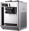 NexaGeniX Eismaschine 22-30 l/h Softeismaschinen, Spannung/Leistung: 1700 W/220 V, Edelstahl, für Haushalt, Silber/Schwarz