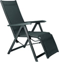 Kettler Relaxsessel Basic Plus, Wetterfester Klappstuhl aus Aluminium und mit hautsympathischem Gewebe, Anthrazit & anthrazit