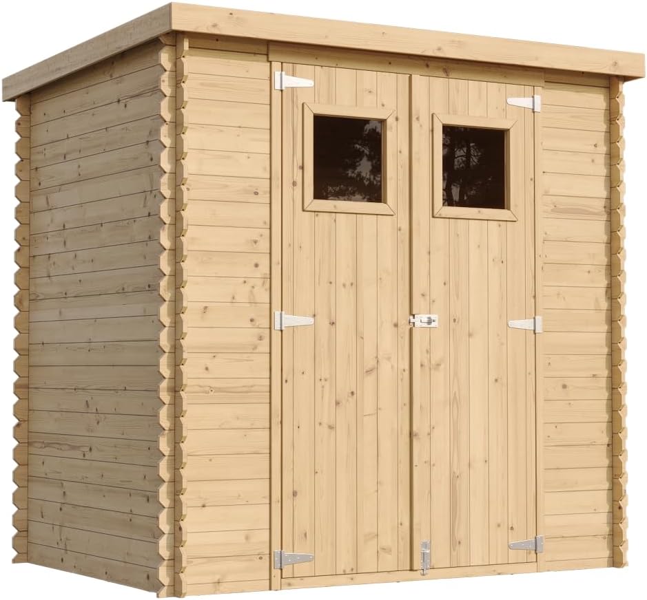 TIMBELA M311 Holzhaus Gartenhaus Gerätehaus, Fahrrad Schuppen, Wasserfestes Dach