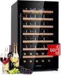 Klarstein Weinkühlschrank Freistehend, 5-18 °C, Kleiner Getränkekühlschrank Schmal, 1 Zone Weinkühlschrank mit Glastür, Indoor/Outdoor Beersafe