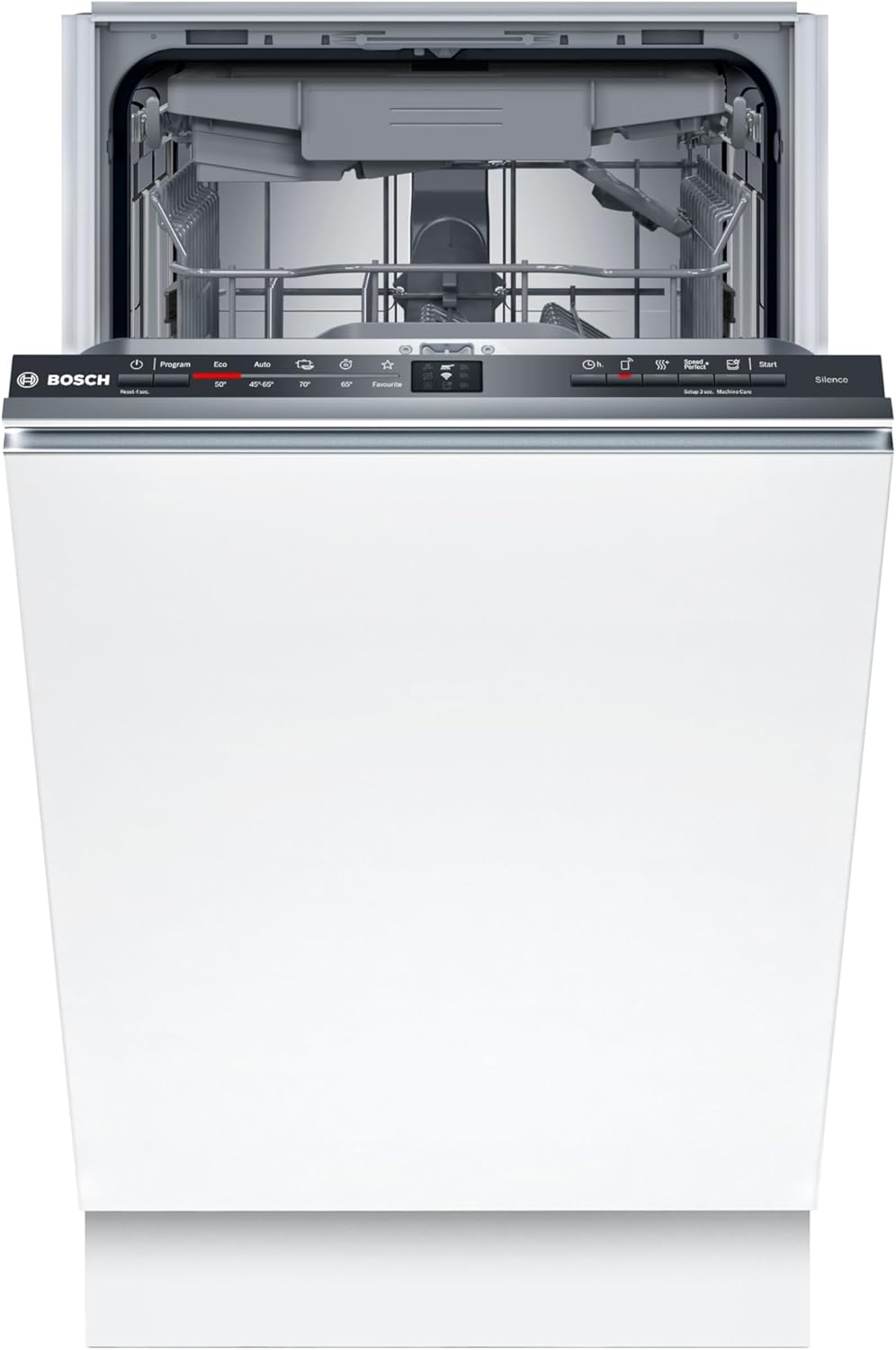 Bosch SPV2HMX42E, 45 cm breit, Serie 2, Smarter Geschirrspüler Vollintegriert, Extra Trocknung auf Knopfdruck, Höhenverstellbarer Oberkorb